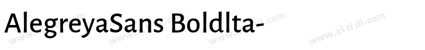 AlegreyaSans Boldlta字体转换